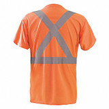 Occunomix Short Sleeve T-Shirt,L,ANSI Class 2 LUX-SSTP2BX-OL