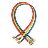 Yellow Jacket Hose Set, 36 in L, Blue/Red/Yellow 21983