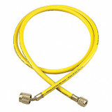 Yellow Jacket Charging/Vacuum Hose,6" L,Brass Fitting 22006