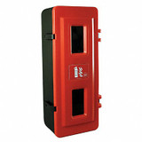 Jonesco Fire Ext. Cabinet,Black; Red,Plastic JBXE83