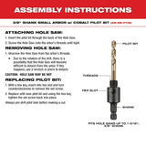 Milwaukee Tool Hole Saw Kit,16pcs,TPI:3.5,5-8"-18, 49-22-4156