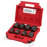 Milwaukee Tool Impact Socket Set,Steel,6-Point,3/4"  49-66-7017