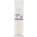 Global Industrial 11"" Cable Zip Ties Natural w/UV 75 lb 100/PK