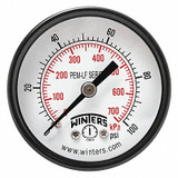 Winters Gauge,Pressure,2in.,0 to 100 psi PEM1407LF