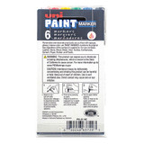 Uni-Paint Paint Marker,Assorted,Capped,PK6 63720