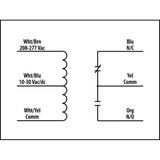 Functional Devices-Rib EnclosedPre-Wired Relay,277VAC,SPDT,10A RIBH1C