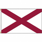 Nylglo Alabama Flag,5x8 Ft,Nylon 140080