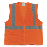 PIP VEST,2XL,2PKT,ZIP,OR 302-0702Z-OR/2X