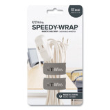 UT Wire® Speedy-Wrap Magnetic Cable Wrap, 0.82" X 10", Gray, 2/pack UTW-SWM2-GY