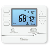 Robertshaw Digital Wall Thermostat,White,1" D RS9110