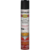 Rust-Oleum Stops Rust 24 Oz. Flat Black Turbo Spray Paint 376298 787735