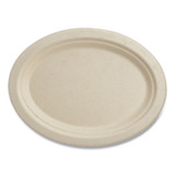 World Centric® Fiber Plates, 12" Oval, Natural, 500/Carton PL-SC-U12O-LFP