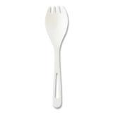 World Centric® TPLA Compostable Cutlery, Spork, White, 1,000/Carton RK-PS-B