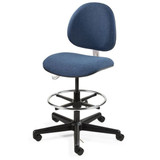 Bevco ESD Task Chair,Fabric,Navy V850SHC