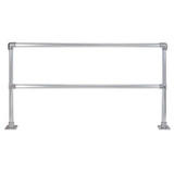 Hollaender Handrail Section,8 Ft,Aluminum Mil 50240