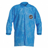 Dupont Lab Coat,Blue,Snaps,XL,PK30 PB212SBUXL003000