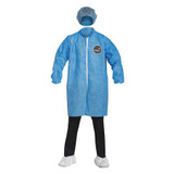 Dupont Lab Coat,Blue,Snaps,2XL,PK30 PB219SBU2X003000