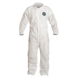 Dupont Collared Coveralls,4XL,White,SMS,PK25 PB125SWH4X002500