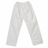 Sim Supply Disposable Pants,4XL,White,Elastic Waist  PANT-KG-4XL