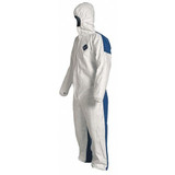 Dupont Coveralls,M,Blue-Wht,Tyvek 400 D,PK25 TD127SWBMD0025CM