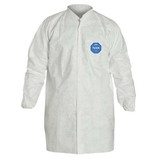 Dupont Lab Coat,White,Snaps,M,PK30 TY216SWHMD003000