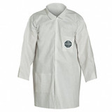 Dupont Lab Coat,White,Snaps,M,PK30  NG212SWHMD003000