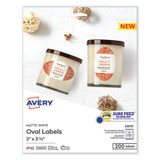 Avery® LABEL,OVAL,2X3-1/3",200 22570