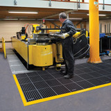 Notrax Drainage Mat,Black wYlwBrdr,3ft2"x5ft4" 549S3864YB