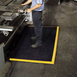 Notrax Drainage Mat,Black wYlwBrdr,3ft2"x5ft4" 549S3864YB