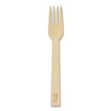 World Centric® Bamboo Cutlery, Fork, 6.7", Natural, 2,000/Carton FO-BB-67