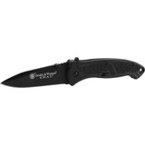 Smith & Wesson Folding Knife,Fine,DropPoint,Blk,3-1/4In SWATMBCP
