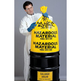 Sim Supply Hazardous Waste Bags,55 gal.,Yellow,PK24  3WNA6