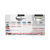 Mcr Safety SafetyGlasses,Clear,UV-AFAnti-Fog,Black KD719AF
