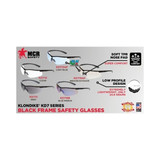 Mcr Safety SafetyGlasses,Clear,UV-AFAnti-Fog,Black KD719AF