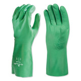 Chemical Resistant Gloves, Size XS, 12 in L, Green, 1 PR
