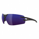 Edge Eyewear Safety Glasses,Blue Lens,Black Frame,M TSLAP218