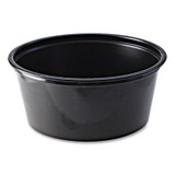 Fabri-Kal® Portion Cups, 3.25 oz, Black, 125/Sleeve, 20 Sleeves/Carton 9505144