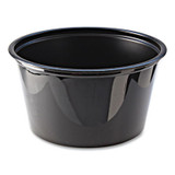 Fabri-Kal® Portion Cups, 4 oz, Black, 125/Sleeve, 20 Sleeves/Carton 9505145
