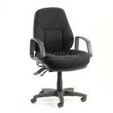 Interion Task Chair With Mid Back & Fixed Arms Fabric Black