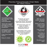 Floortex Chair Mat,48 x 53 in,Rectangle FR1213419ER
