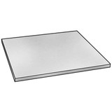 Sim Supply PlstcSheet,UHMW,24"x24",0.375"T,Wht,Opq  BULK-PS-UHMW-45