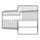 Adaptall Hose Adapter,3/4",BSPT,1/2",NPT 9042-1208