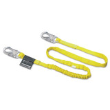 Adjustable Web Lanyard, 6 ft, Anchorage Connection, 310lb Cap, Yellow