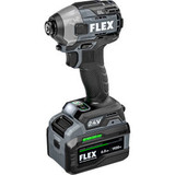 Flex 1/4"" Quick Eject Hex Impact Driver Kit w/ Multi Mode Stacked Lithium Batte