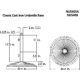 Island Umbrella Umbrella Base,23 in Dia,Bronze NU5405A
