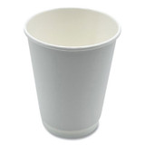 Boardwalk® Paper Hot Cups, Double-Walled, 12 oz, White, 25/Pack BWKDW12HCUPPK