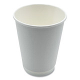 Boardwalk® Paper Hot Cups, Double-Walled, 12 oz, White, 500/Carton BWKDW12HCUP