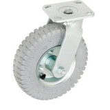 Global Industrial Swivel Plate Caster 8"" Full Pneumatic Wheel 300 lb. Capacity