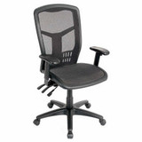 Interion Office Chair With High Back & Adjustable Arms Mesh Black