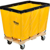 Global Industrial KD 8 Bushel Yellow Vinyl Basket Bulk Truck